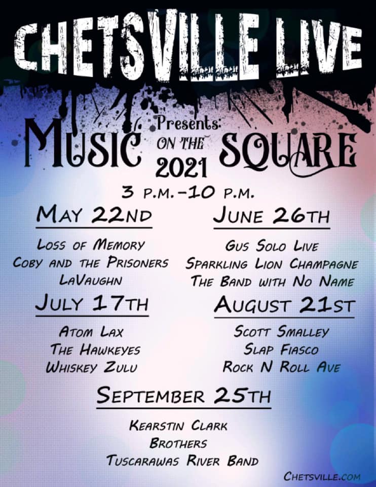 Chetsville Live Music on the Square 2021 Event Poster